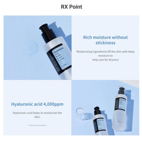 Cosrx Hyaluronic Acid Hydra Power Serum 100ml For Dry Skin, Lightweight Daily Essence, Day And Night, Korean Skin Care